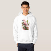 Roze Flamingo Sweater met Capuchon (Voorkant volledig)