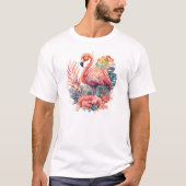 Roze Flamingo T-Shirt (Voorkant)