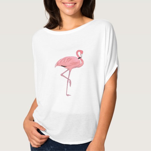 Roze Flamingo T-shirt (Voorkant)