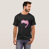  roze flamingo t-shirt (Voorkant volledig)