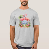 Roze Flamingo T-Shirt (Voorkant)