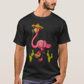 Roze Flamingo Taco Mexican Cinco de Mayo T-shirt (Voorkant)