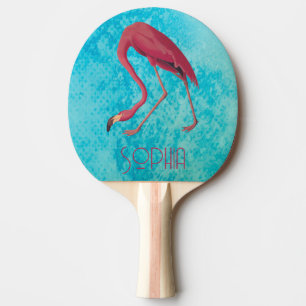  roze flamingo tafeltennisbatje