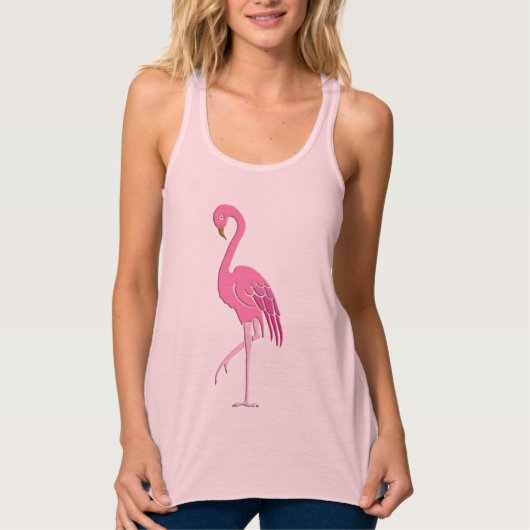 roze flamingo tanktop (Voorkant)