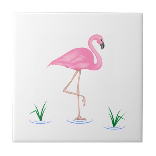 Roze Flamingo Tegeltje (Voorkant)