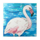 Roze flamingo tegeltje (Voorkant)
