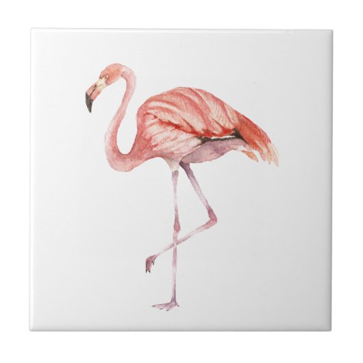 Roze Flamingo Tegeltje (Voorkant)