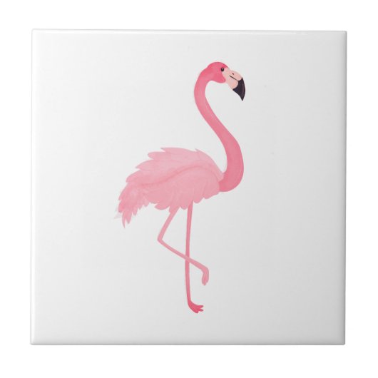 Roze Flamingo Tegeltje (Voorkant)