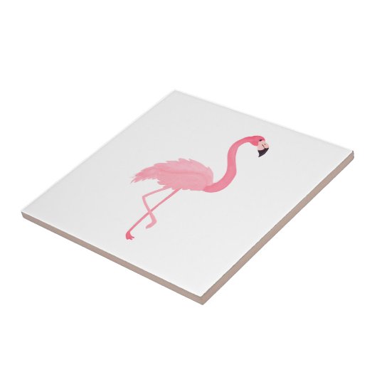 Roze Flamingo Tegeltje (Zijkant)