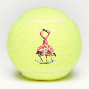 Roze Flamingo Tennisballen