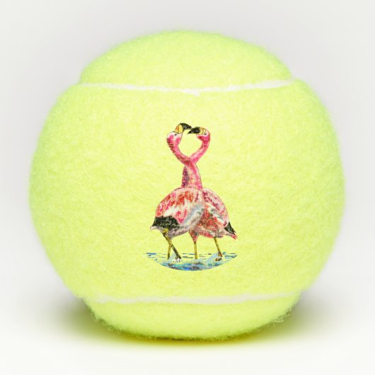 Roze Flamingo Tennisballen (Voorkant)