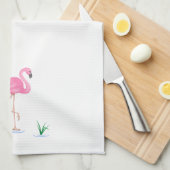 Roze Flamingo Theedoek (Quarter Fold)