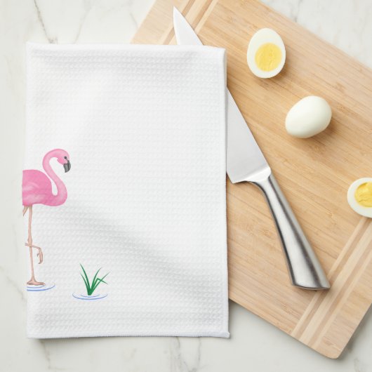 Roze Flamingo Theedoek (Quarter Fold)