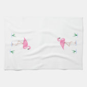 Roze Flamingo Theedoek (Horizontaal)