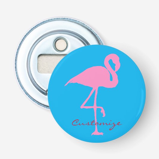Roze flamingo Thunder_Cove Button Flesopener (Voorkant)