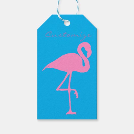 Roze flamingo Thunder_Cove Cadeaulabel (Voorkant)