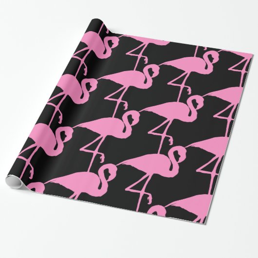 Roze flamingo Thunder_Cove Classic Cadeaupapier (Uitgerold)