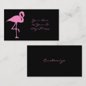 Roze flamingo Thunder_Cove Classic Visitekaartje (Voorkant / Achterkant)