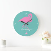 Roze flamingo Thunder_Cove Grote Klok (Huis)