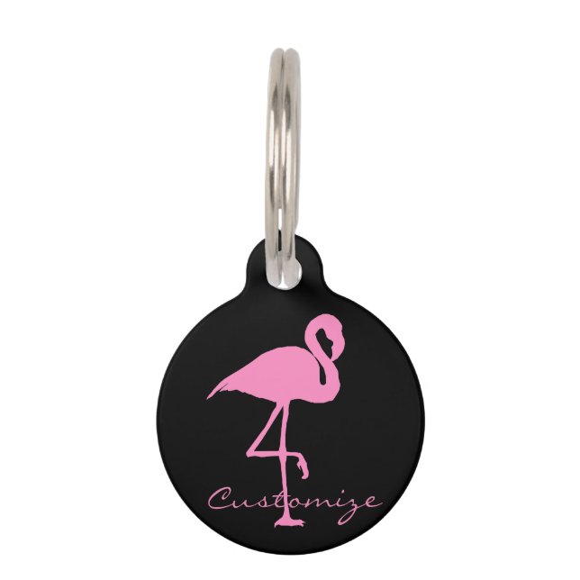 Roze flamingo Thunder_Cove Huisdierpenning (Voorkant)