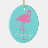 Roze flamingo Thunder_Cove Keramisch Ornament (Rechts)