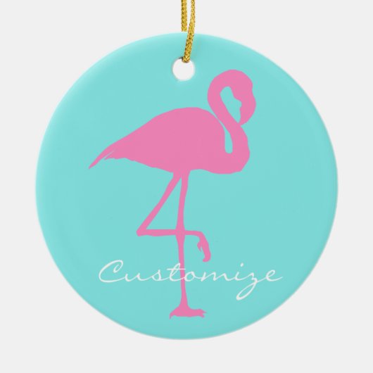 Roze flamingo Thunder_Cove Keramisch Ornament (Voorkant)
