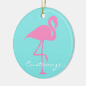 Roze flamingo Thunder_Cove Keramisch Ornament (Links)