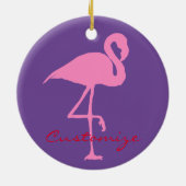 Roze flamingo Thunder_Cove Keramisch Ornament (Achterkant)
