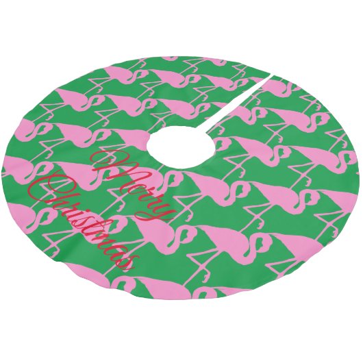 Roze flamingo Thunder_Cove Kerstboom Rok (Gekanteld)