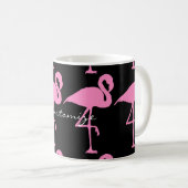 Roze flamingo Thunder_Cove Koffiemok (Voorkant rechts)