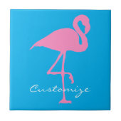 Roze flamingo Thunder_Cove Tegeltje (Voorkant)