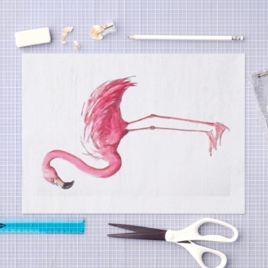 Roze Flamingo Tissuepapier (Craft)