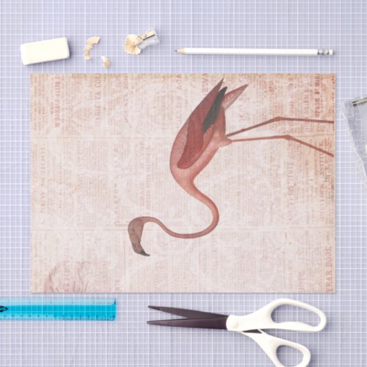  roze flamingo tissuepapier (Craft)