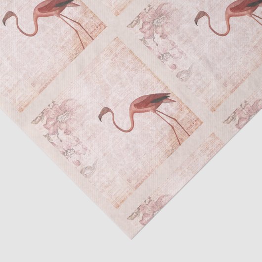 roze flamingo tissuepapier (Detail)