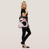 Roze Flamingo Tote Bag (Op model)