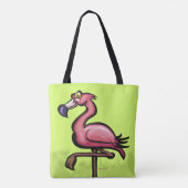 Roze Flamingo Tote Bag (Achterkant)