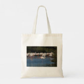 Roze flamingo tote bag (Achterkant)