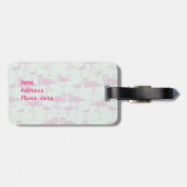 Roze Flamingo Travel Bag Label Sjabloon Bagagelabel (Achterkant horizontaal)