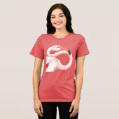 Roze Flamingo Tri-Blend Shirt (Voorkant volledig)