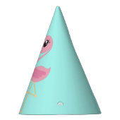 Roze Flamingo Tropical 1e verjaardagsfeestje Pette Feesthoedjes (Rechts)