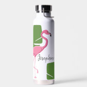 Roze Flamingo Tropical Bachelorette gepersonalisee Waterfles (Links)