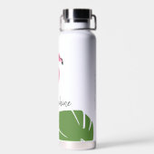 Roze Flamingo Tropical Bachelorette gepersonalisee Waterfles (Achterkant)