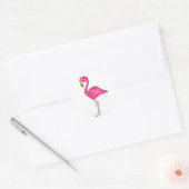 Roze Flamingo Tropical Bird Stickers (Envelop)