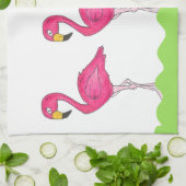 Roze Flamingo Tropical Flamingos Bird Towel Theedoek (Gevouwen)