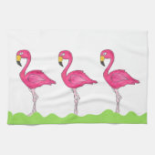 Roze Flamingo Tropical Flamingos Bird Towel Theedoek (Horizontaal)