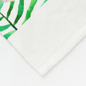 Roze Flamingo Tropical Floral, gepersonaliseerd Fleece Deken (Hoek)