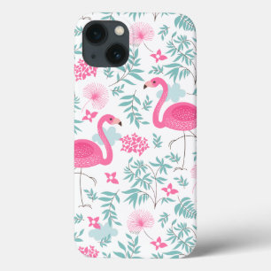 Roze flamingo & Tropical Flowers G7 Case-Mate iPhone Case