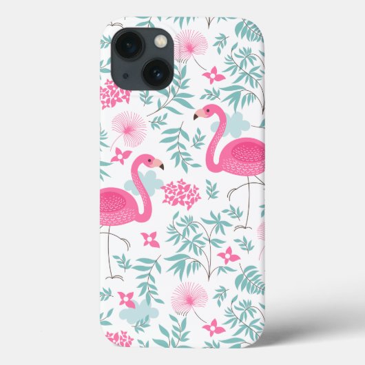 Roze flamingo & Tropical Flowers G7 Case-Mate iPhone Case (Achterkant)