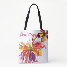 Roze Flamingo Tropical Flowers gepersonaliseerd