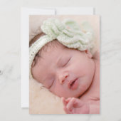 Roze Flamingo Tropical Flowers New Baby Aankondiging (Achterkant)